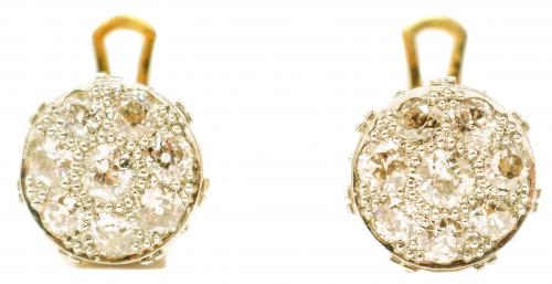 PENDIENTES ROSETONES DE PPS. DEL S.XX
