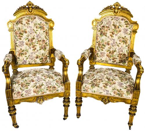PAREJA DE SILLONES ALFONSINOS