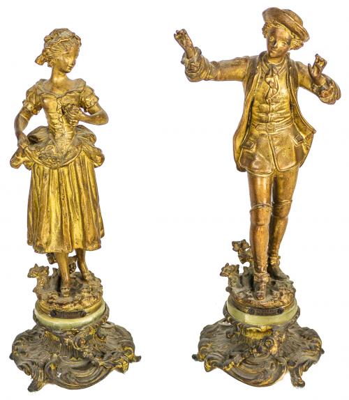 PAREJA DE FIGURAS DE FINALES DEL SIGLO XIX