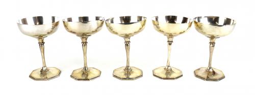 CINCO COPAS EN PLATA PRIMERA MITAD S.XX