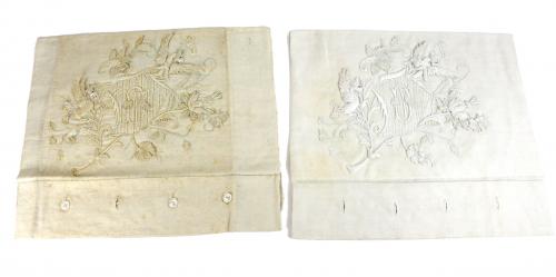 PAREJA DE FUNDAS DE ALMOHADA DE FINALES DEL S.XIX