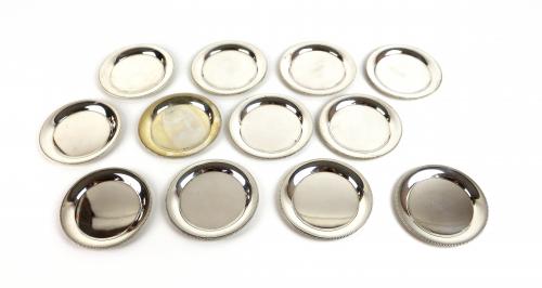 CONJUNTO DE 12 PLATITOS PARA PAN EN PLATA