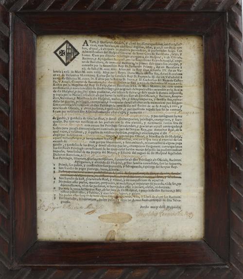 DOCUMENTO DEL SIGLO XVI ENMARCADO