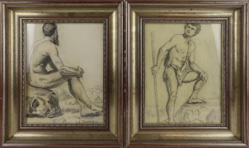 PAREJA DE ESTUDIOS DE FINALES DEL S.XIX