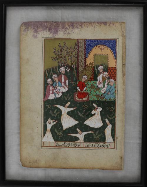 HOJA DE LIBRO DE LA INDIA DEL SIGLO XIX