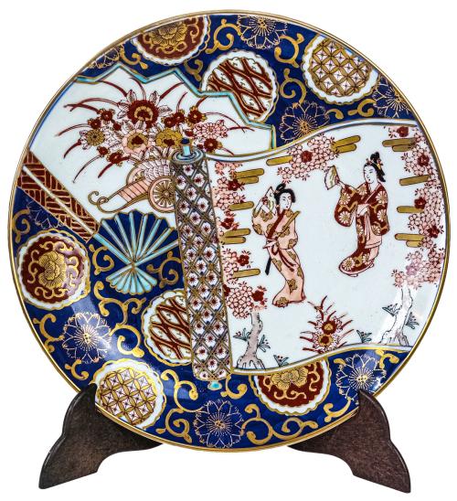 PLATO Y TIBOR DE PORCELANA ORIENTAL