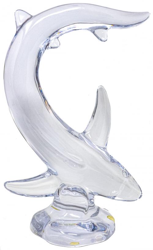 FIGURA EN CRISTAL DE SÈVRES DEL ÚLTIMO CUARTO DEL S.XX