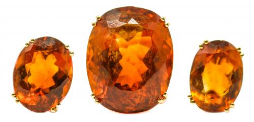 CONJUNTO DE PENDIENTES Y ANILLO AÑOS 70