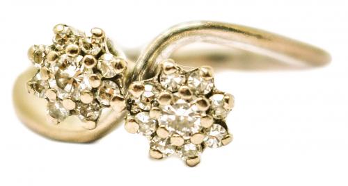 ANILLO DE DOBLE ROSETÓN AÑOS 70