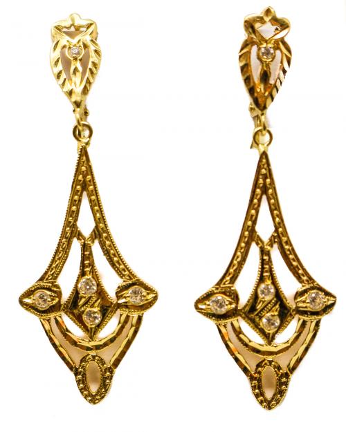 PENDIENTES DE ESTILO ISABELINO