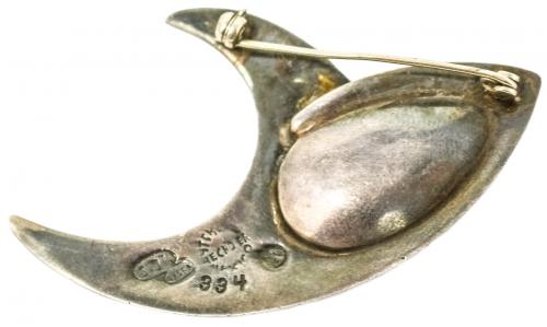 BROCHE MEJICANO CON OJO DE TIGRE
