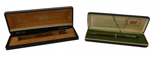 PLUMA "DUPONT" Y BOLÍGRAFO "CROSS"
