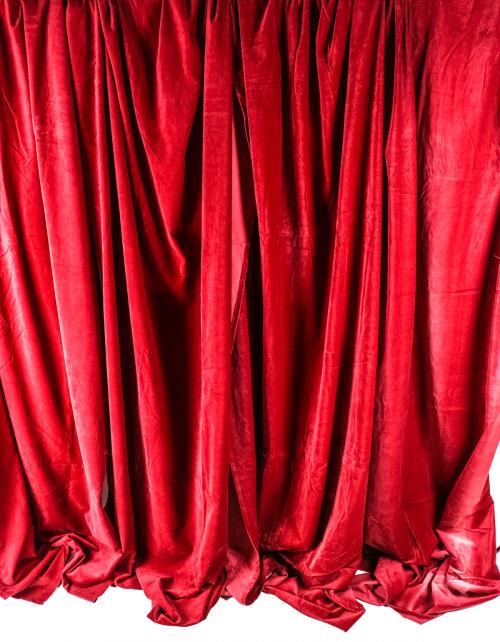 CUATRO CORTINAS EN TERCIOPELO DE MEDIADOS DEL S.XX