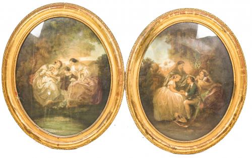 PAREJA DE LITOGRAFIAS DEL SIGLO XIX