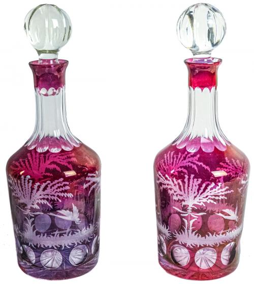 PAREJA DE BOTELLAS DE LOS AÑOS 70