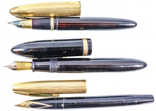 TRES PLUMAS SHEAFFER DE MEDIADOS DE SIGLO XX