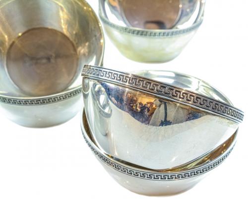CONJUNTO DE 12 BOLES EN PLATA PUIG DORIA ÚLTIMO CUARTO S.XX