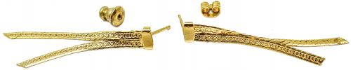PENDIENTES LARGOS DE ORO