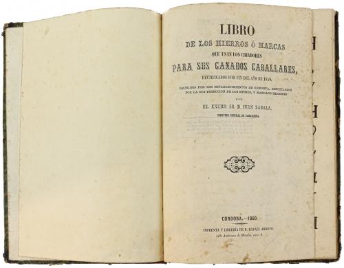 "LIBRO DE LOS HIERROS Ó MARCAS QUE USAN....