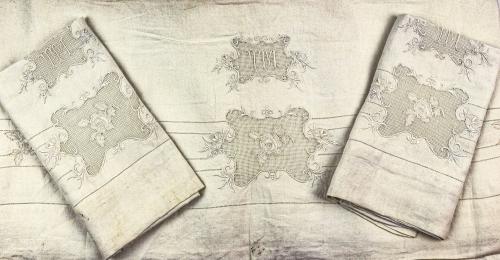 JUEGO DE CAMA DE MATRIMONIO DE PRINCIPIOS DEL S.XX