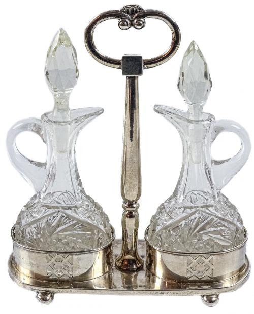 CONJUNTO DE VINAGRERAS EN PLATA DEL PRIMER TERCIO DEL S.XX