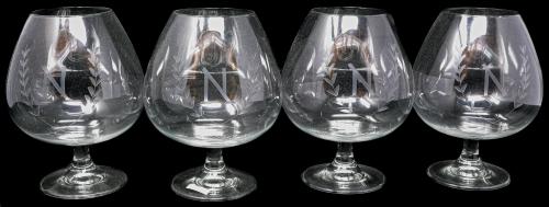 CUATRO COPAS COGNAC DEL ÚLTIMO TERCIO S.XX