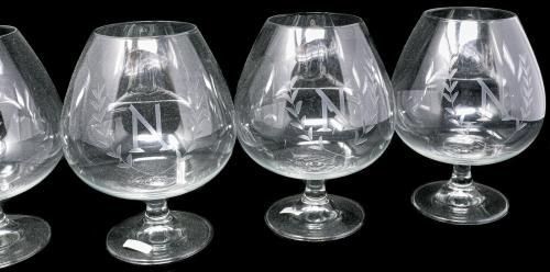CUATRO COPAS COGNAC DEL ÚLTIMO TERCIO S.XX