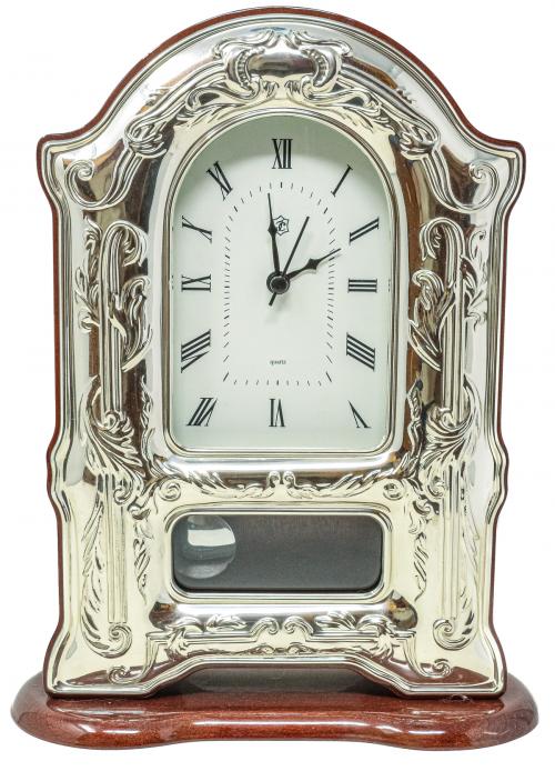RELOJ DE SOBREMESA EN PLATA DEL ÚLTIMO CUARTO DEL S.XX