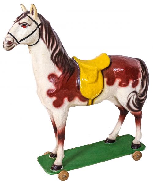CABALLITO DE CARTON DE JUGUETE DEL SEGUNDO TERCIO DEL S.XX