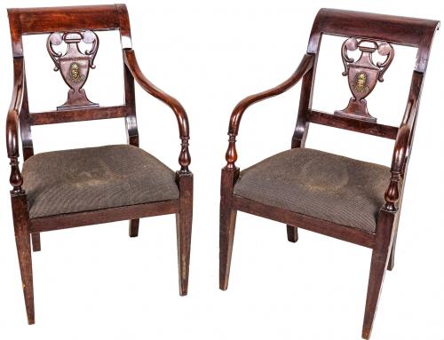 PAREJA DE SILLONES DE ESTILO IMPERIO