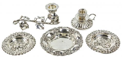 CONJUNTO DE VARIAS PIEZAS DE PLATA