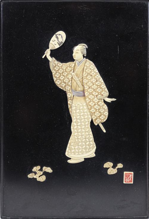 PAREJA DE PLAFONES JAPONESES S.XIX
