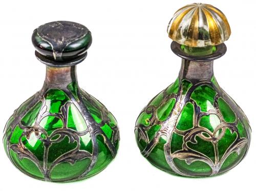 PAREJA DE PEQUEÑAS BOTELLAS PERFUMERO