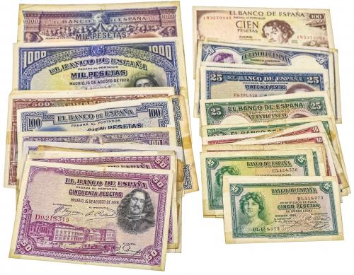 LOTE VARIADO DE BILLETES DEL PRIMER TERCIO DEL S.XX