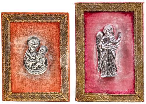 DOS IMAGENES RELIGIOSAS EN PLATA DEL PRIMER TERCIO DEL S.XX