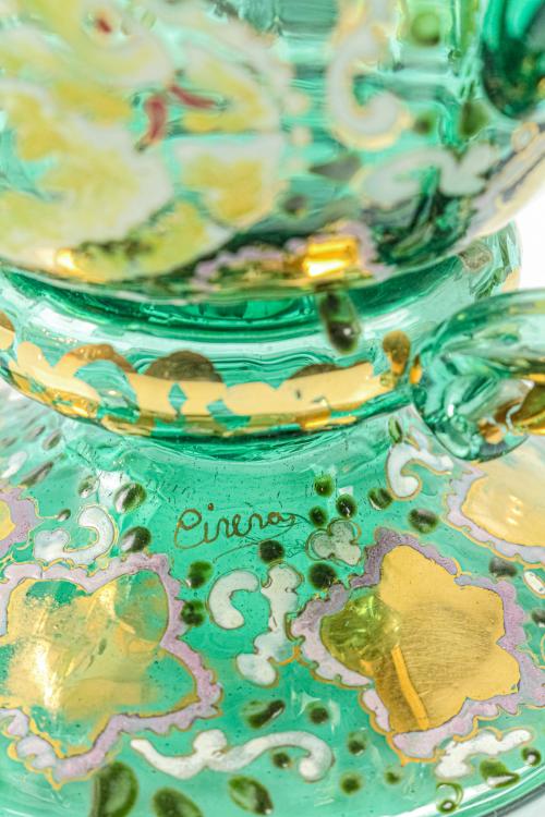 COPA ESMALTADA EN CRISTAL "CIRERA"