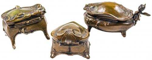 TRES CAJITAS FRANCESAS EN CALAMINA 
