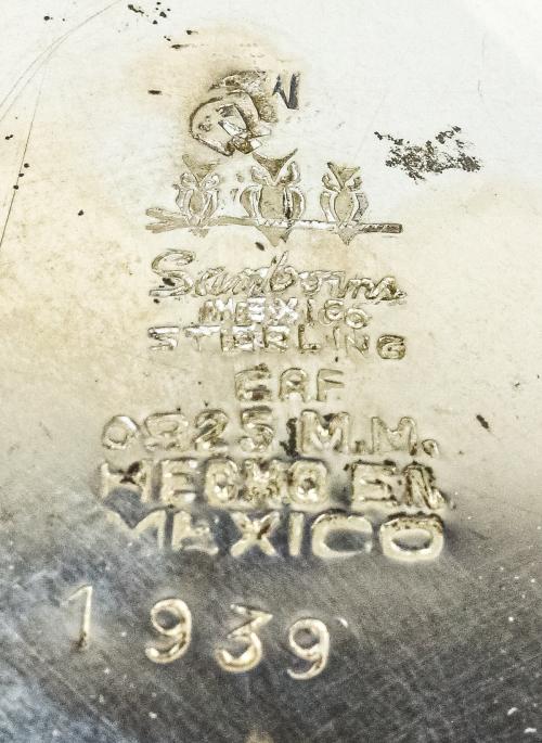 JARRA GALLONADA EN PLATA DE MEDIADOS DEL S.XX