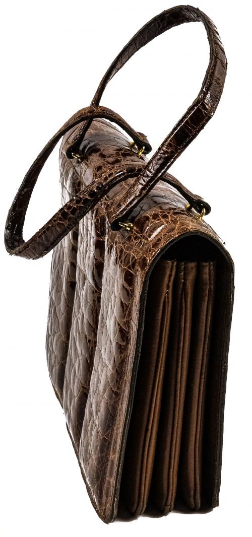 Bolso de genuina piel top de cocodrilo años 60
