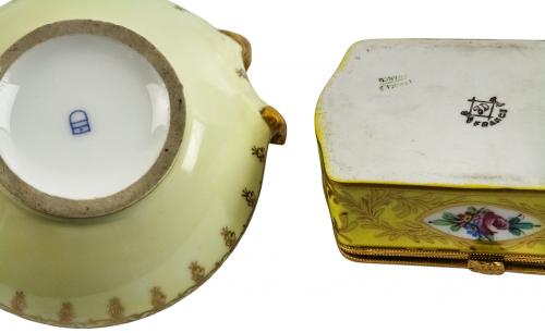 CAJITA Y BOL DE PORCELANA