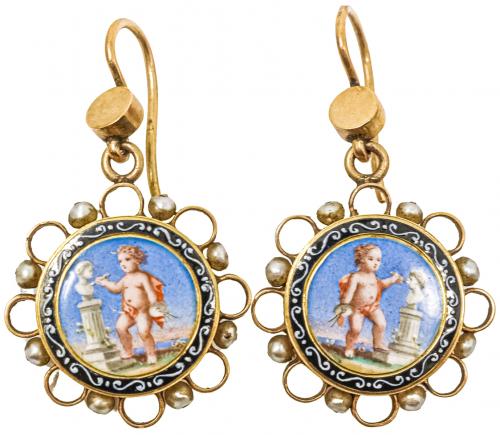 PENDIENTES Y BROCHE DEL S.XIX