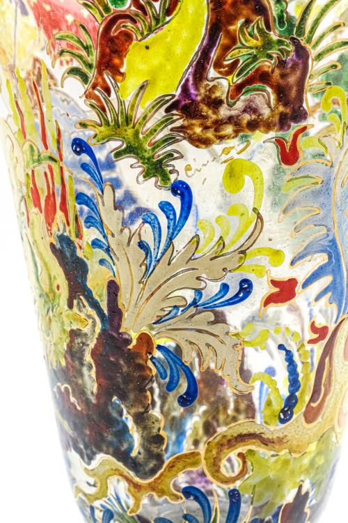 COPA DE CRISTAL ESMALTADO CIRERA
