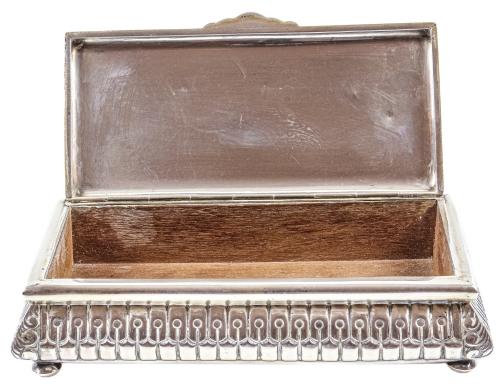 CAJA JOYERO EN PLATA DE MEDIADOS DEL S.XX