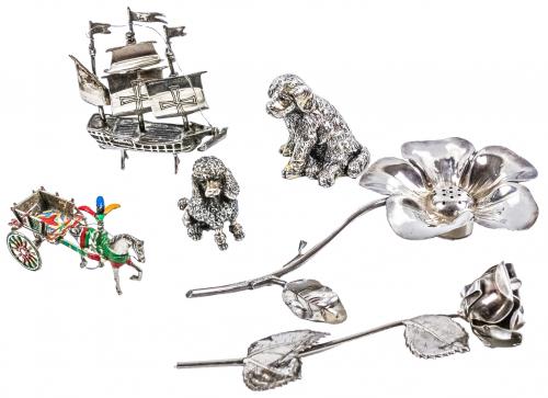 LOTE DE PEQUEÑAS PIEZAS EN PLATA DE MEDIADOS S.XX