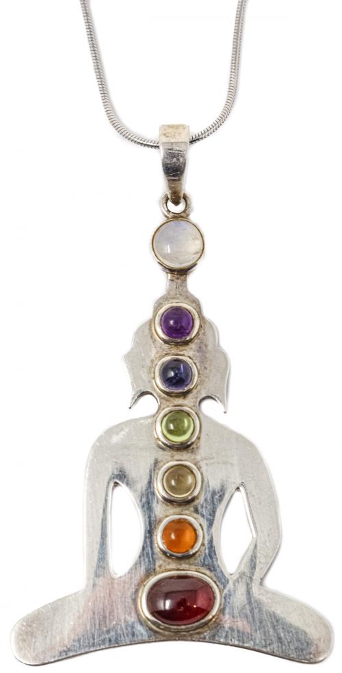 COLGANTE BUDA CON CADENA EN PLATA
