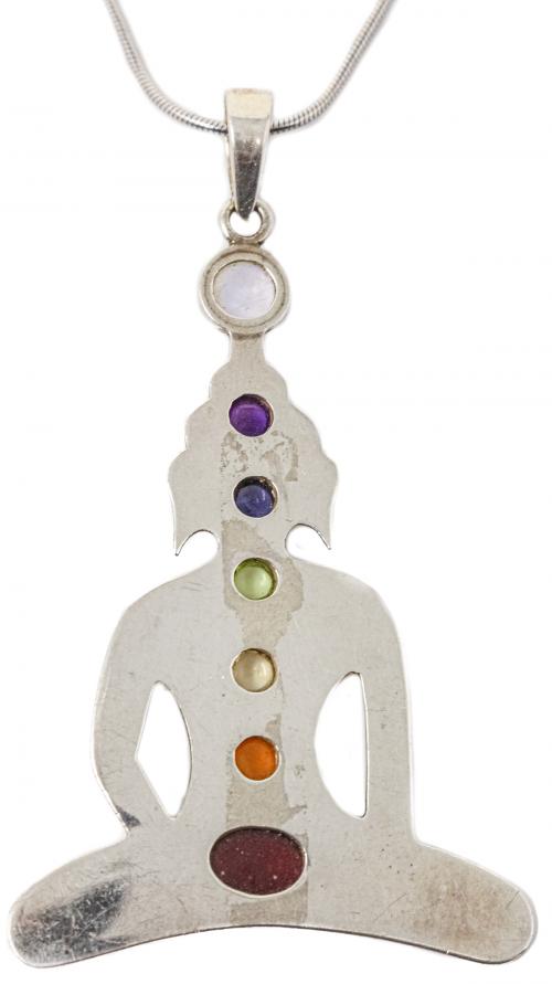 COLGANTE BUDA CON CADENA EN PLATA
