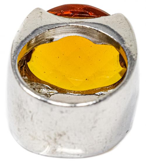 ANILLO EN PLATA CON CRISTAL ÀMBAR
