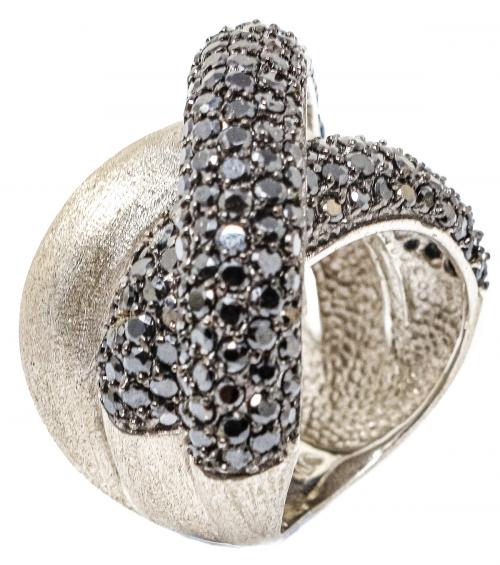 ANILLO DE TRES AROS EN PLATA MATE