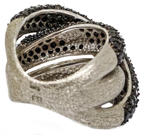 ANILLO DE TRES AROS EN PLATA MATE