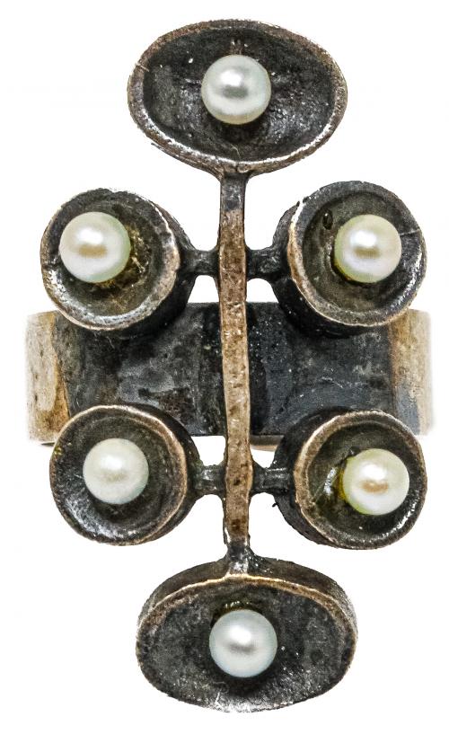 ANILLO EN PLATA DE LOS AÑOS 70